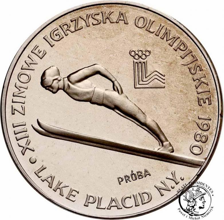 PRÓBA Nikiel 200 złotych 1980 Lake Placid znicz sL