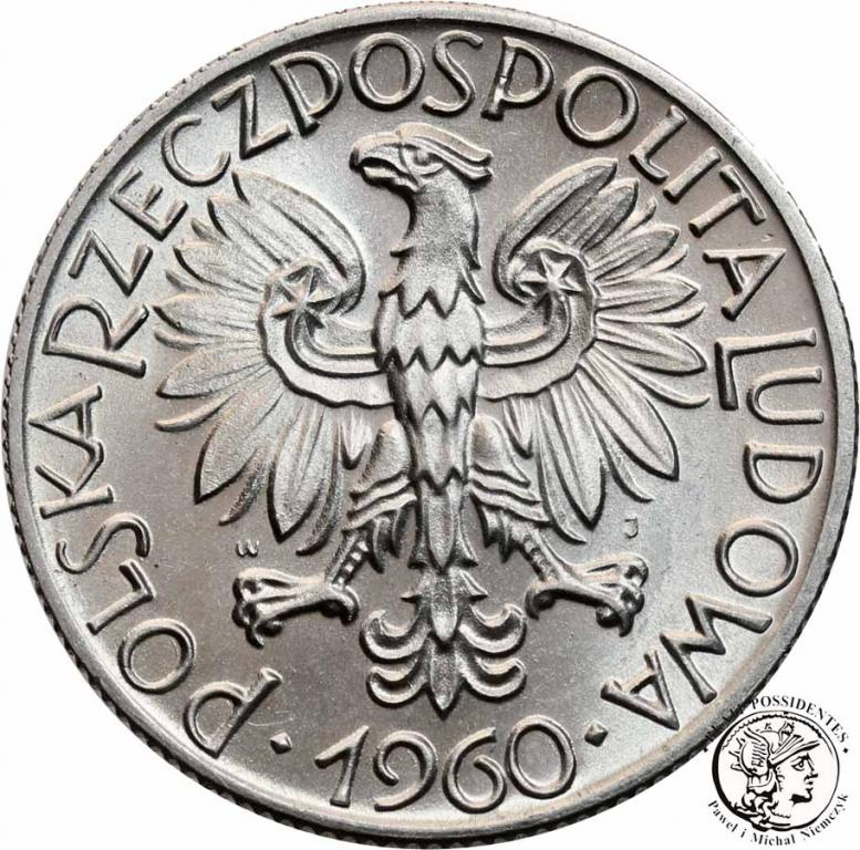 Polska PRL 5 złotych 1960 Rybak st.1