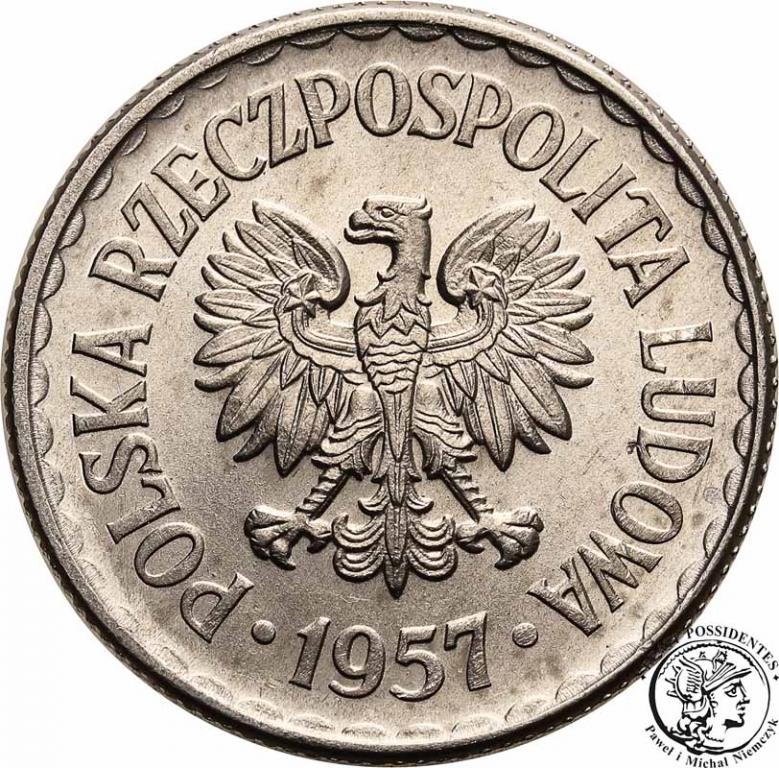 Polska PRL 1 złoty 1957 st.1