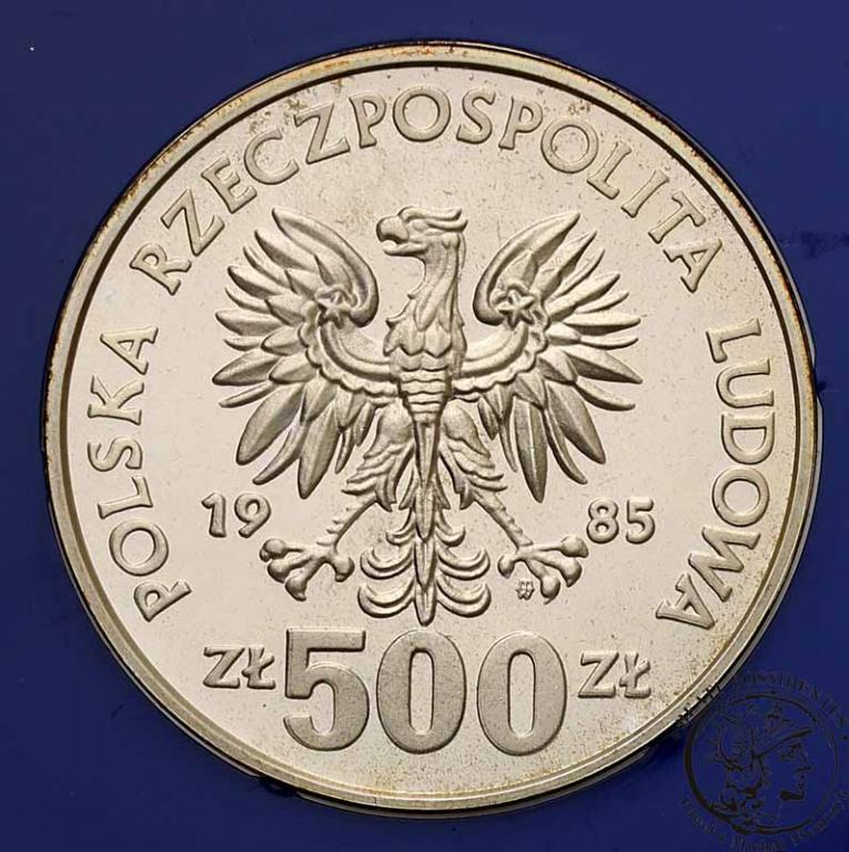 Polska PRL 500 złotych 1985 wiewiórka st.L