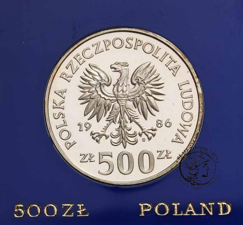 Polska PRL 500 złotych 1986 sowa st.L