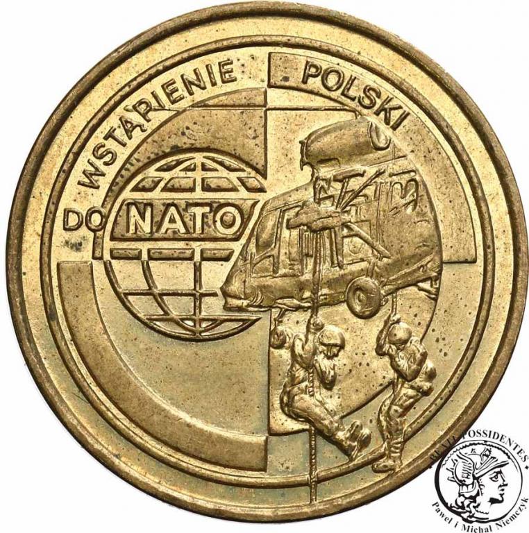 III RP 2 złote 1999 NATO st.1