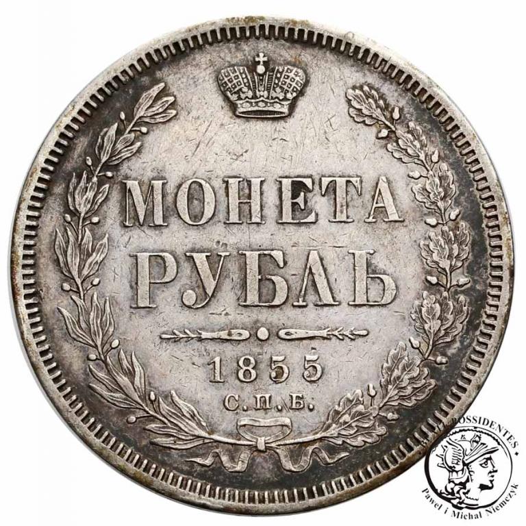 Rosja Rubel 1855 Mikołaj I st. 3+