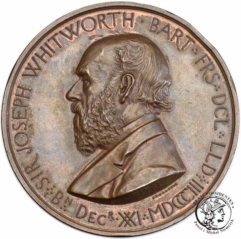 Wielka Brytania medal 1883 Joseph Whitworth