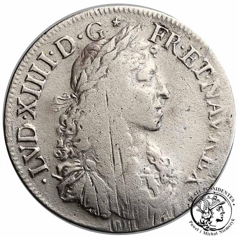 Francja Ludwik XIV w. 1/2 ecu 1667 D st.4