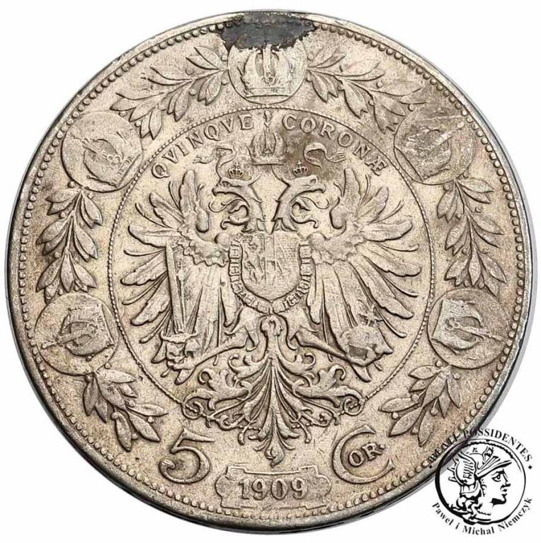 Austria 5 Koron 1909 st.3