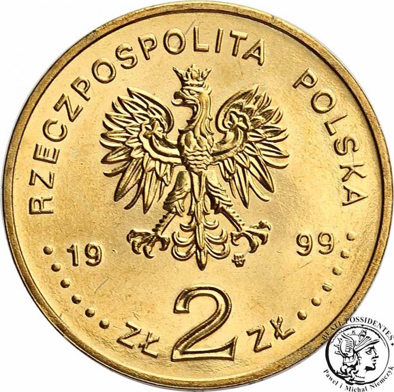 Polska III RP 2 złote 1999 Jan Łaski st.1