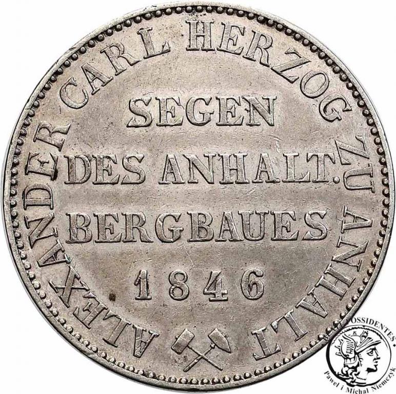 Niemcy Anhalt talar 1846 st.3+