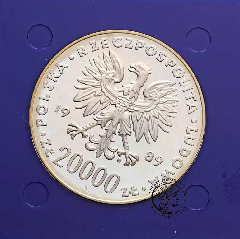 Polska PRL 20 000 złotych 1989 FIFA Włochy st.L