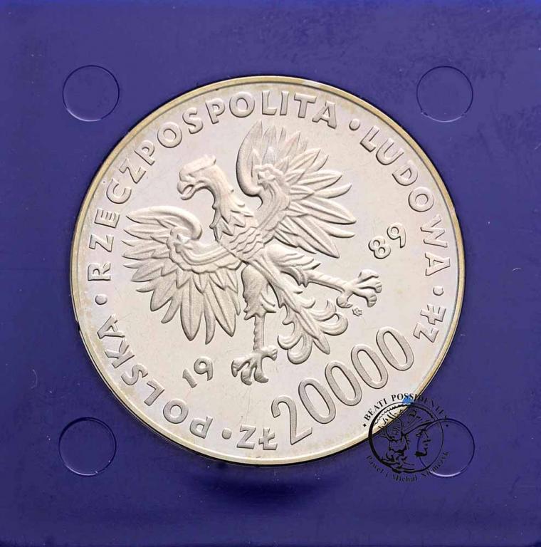 Polska PRL 20 000 złotych 1989 FIFA Włochy st.L