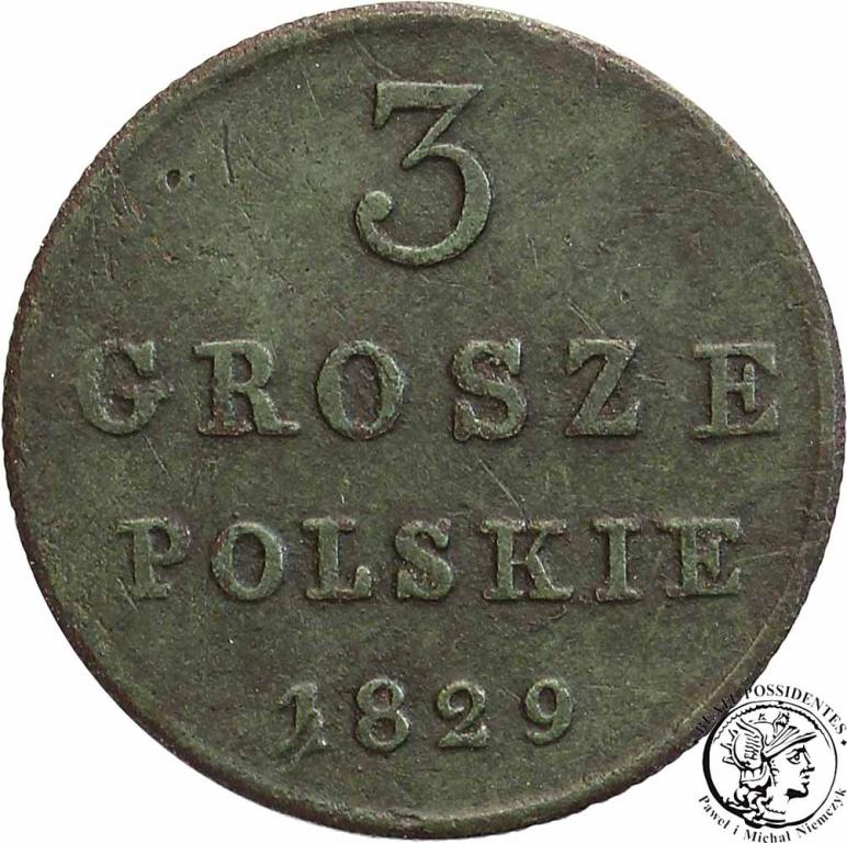 Polska 3 grosze 1829 Mikołaj I st.3