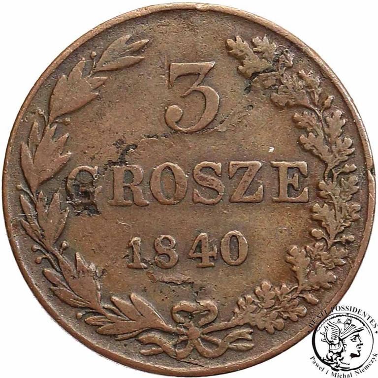 Polska 3 grosze 1840 Mikołaj I st.3