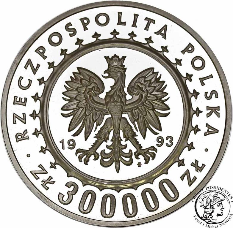 Polska III RP 300 000 złotych 1993 Łańcut st.L-