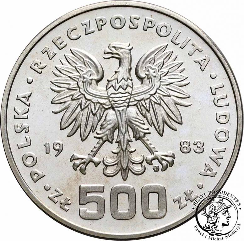 PRÓBA SREBRO 500 złotych 1983 Oly Sarajewo st.L-