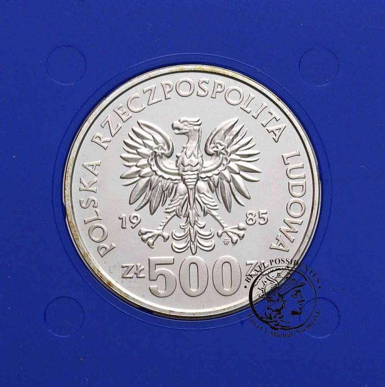 Polska PRL 500 złotych 1985 wiewiórka st.L-
