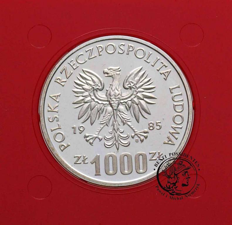 PRÓBA Srebro 1000 złotych 1985 Wiewiórka st. L-