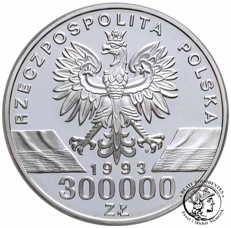 Polska III RP 300 000 złotych 1993 Jaskółki st.L