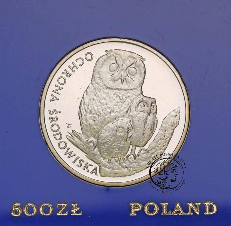 Polska PRL 500 złotych 1986 Sowa z młodymi st.L/L-
