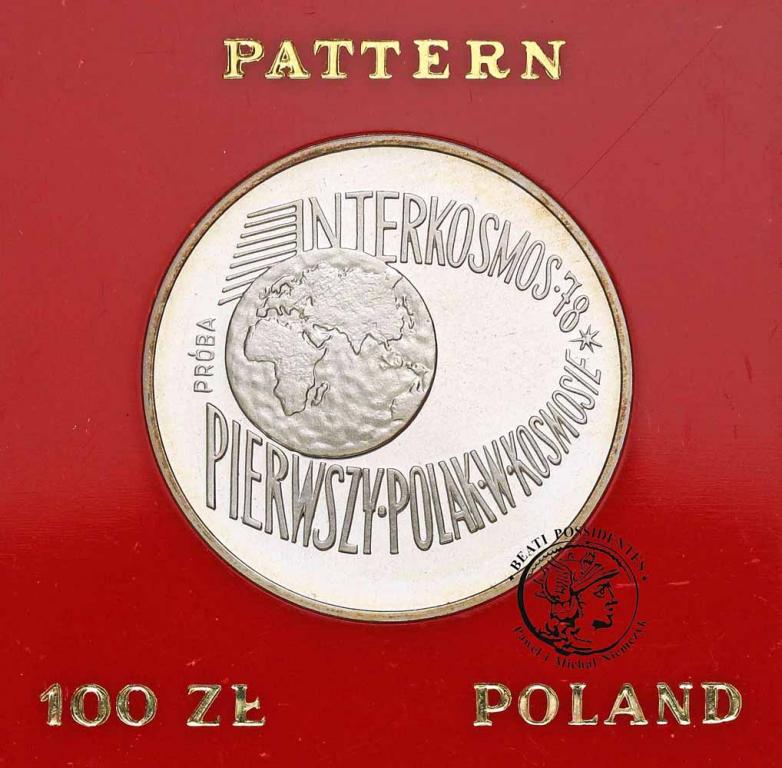 PRÓBA Srebro 100 złotych 1978 Interkosmos st.L