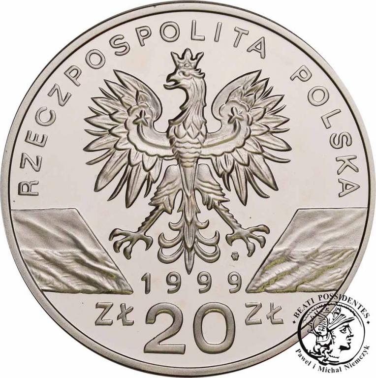 Polska III RP 20 złotych 1999 Wilki st.L
