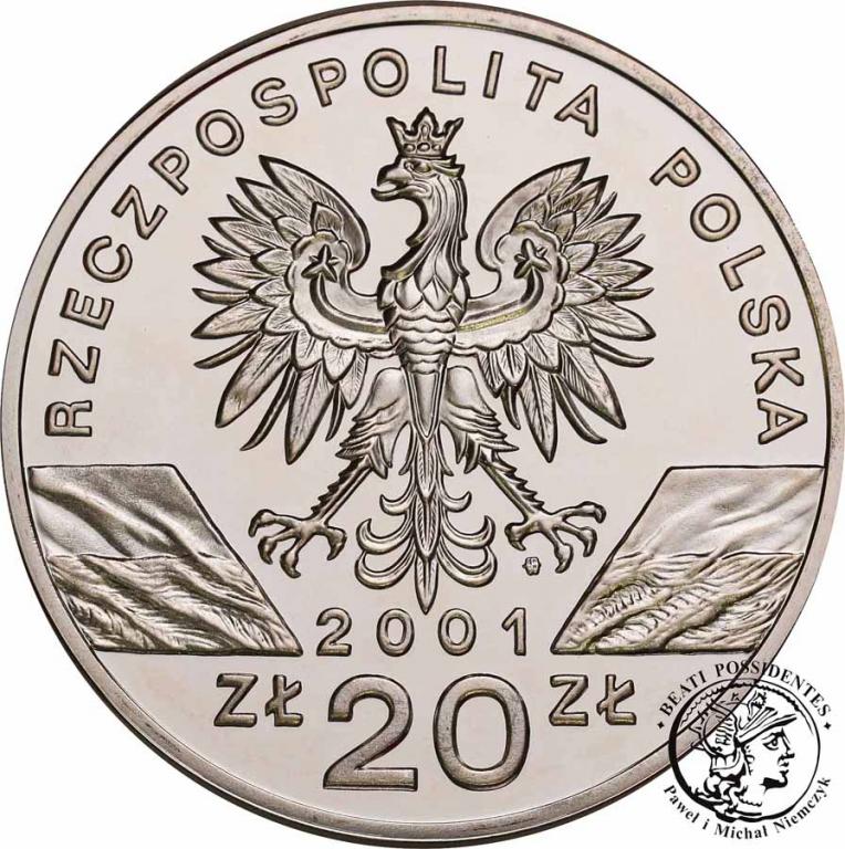 Polska III RP 20 złotych Paź Królowej 2001 st.L