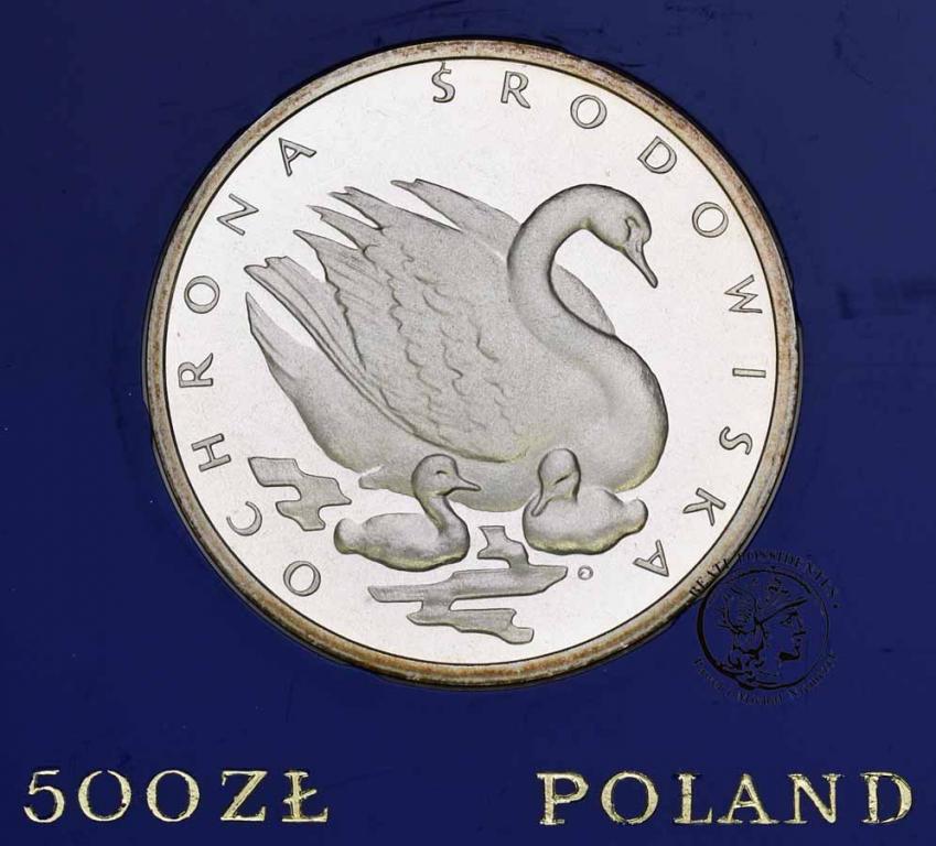 Polska PRL 500 złotych 1984 Łabędź st. L