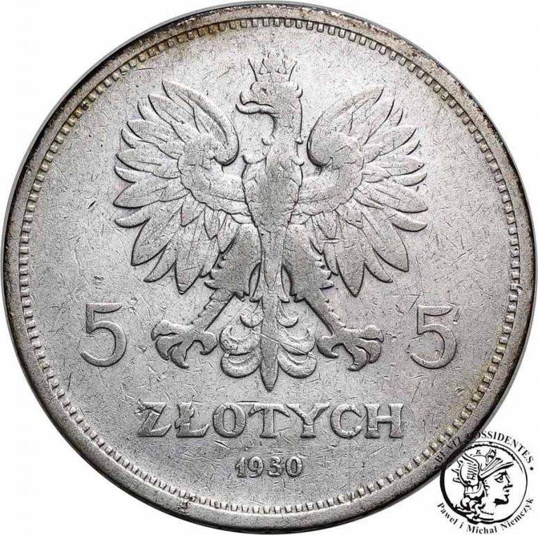 Polska II RP 5 złotych 1930 NIKE st.3-