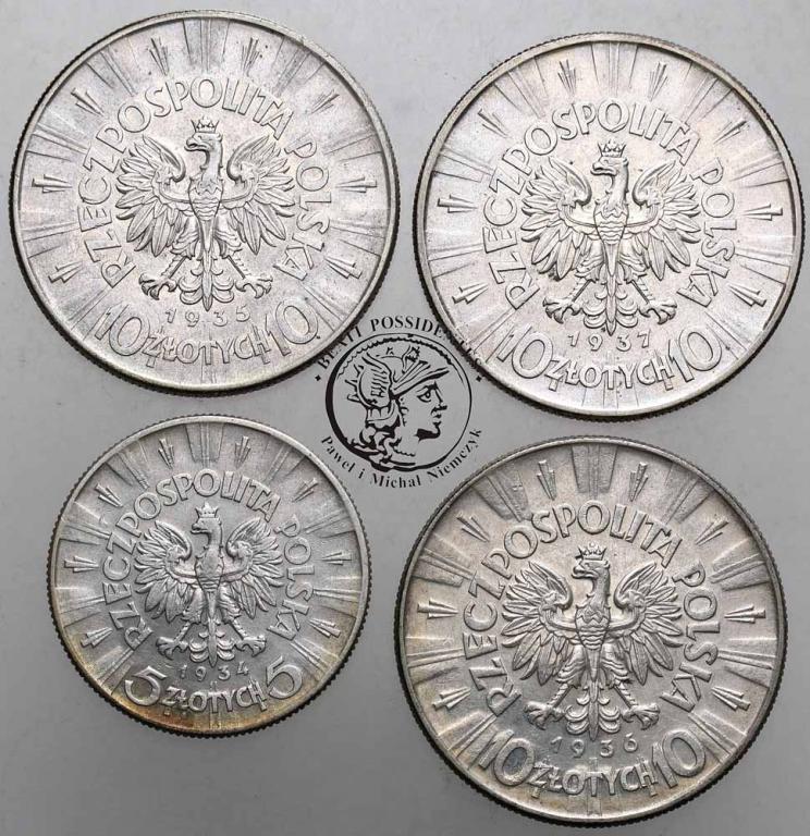 Polska II RP monety srebrne Piłsudski st.3/3+