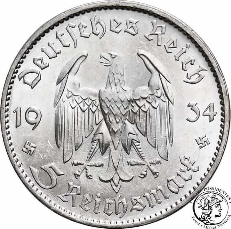 Niemcy III Rzesza 5 marek 1934 F Kościół st. 1-