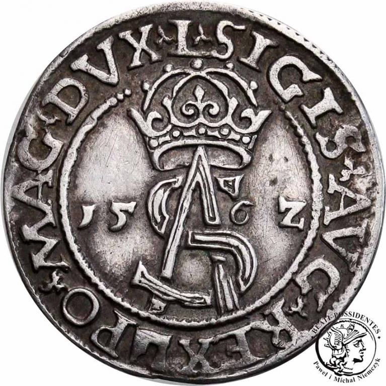 Polska August II August trojak 1562 Wilno st. 3+