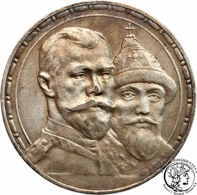 Rosja Mikołaj II Rubel 1913 Romanow st.2+