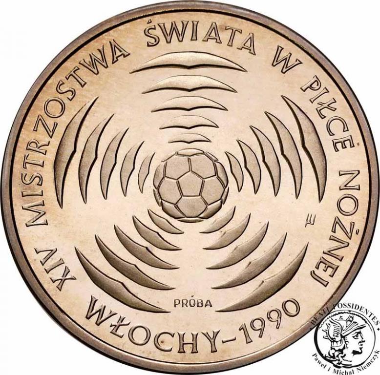 PRÓBA CuNi 200 złotych 1988 Włochy piłka st.L