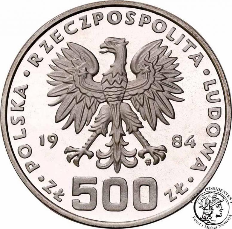 Polska PRL 500 złotych 1984 Łabędź st.L