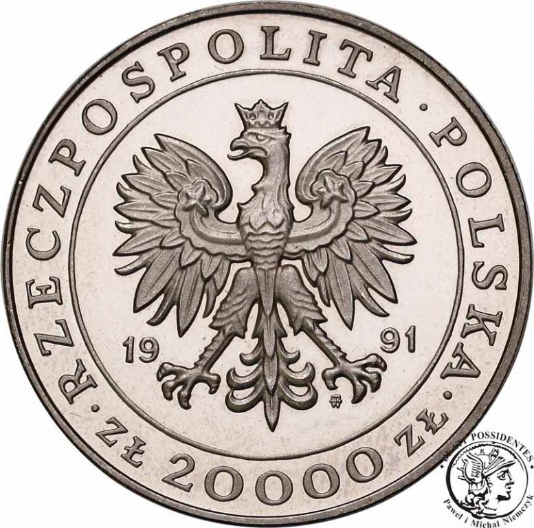 PRÓBA nikiel 20 000 złotych 1991 Mennica st. L