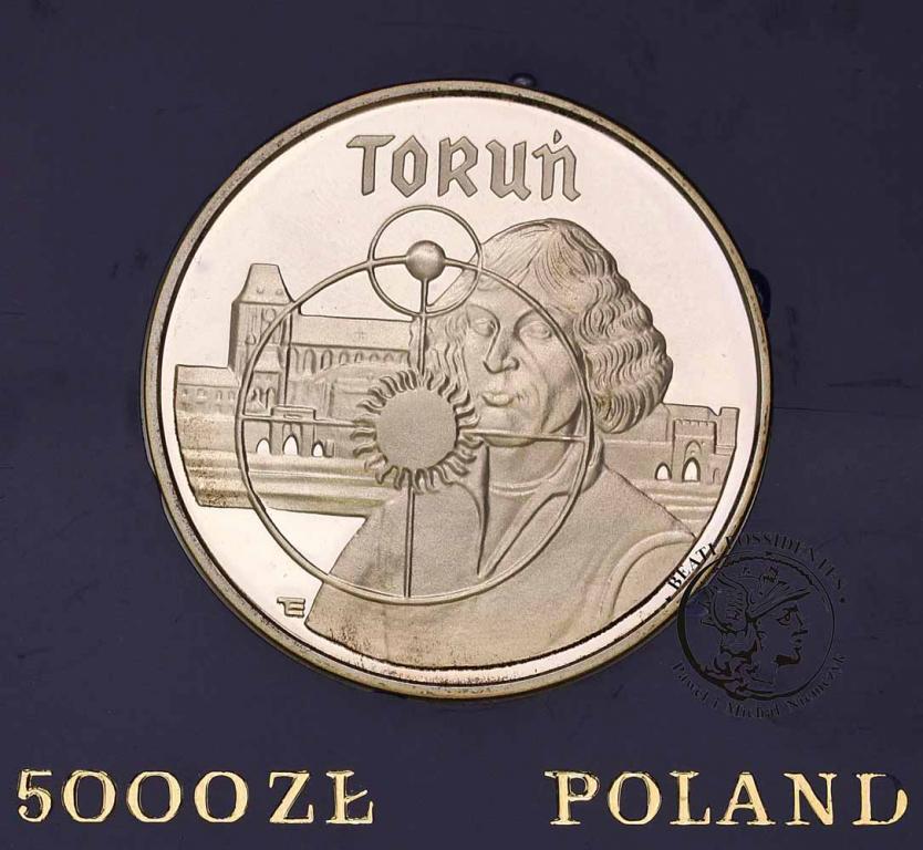 Polska PRL 5000 złotych 1989 Toruń Kopernik st. L