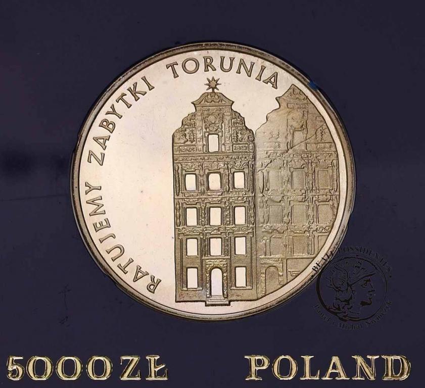Polska PRL 5000 złotych 1989 Zabytki Torunia st. L