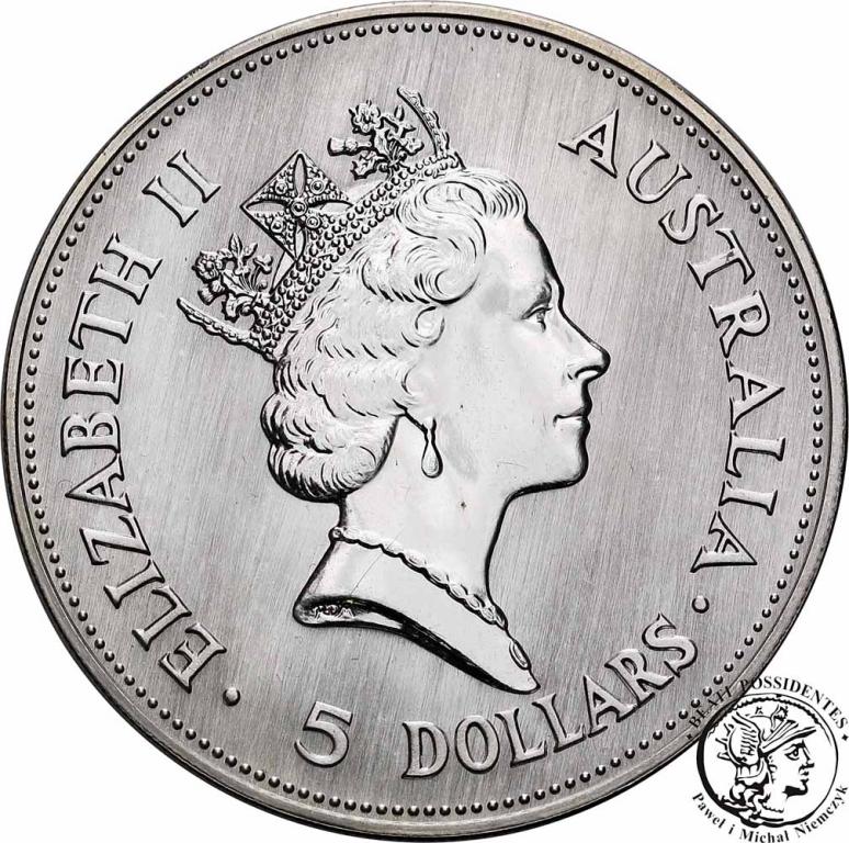 Australia 5 dolarów 1990 Kookaburra st.1