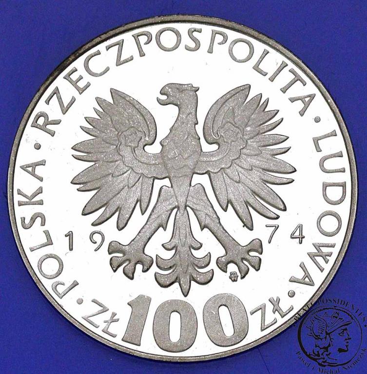 PRL PRÓBA srebro 100 złotych 1974 Skłodowska st.L