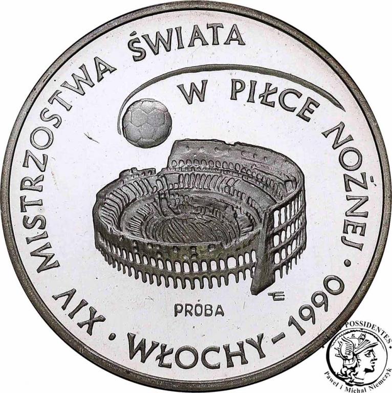 PRÓBA srebro 1000 złotych 1988 FIFA Włochy st.L