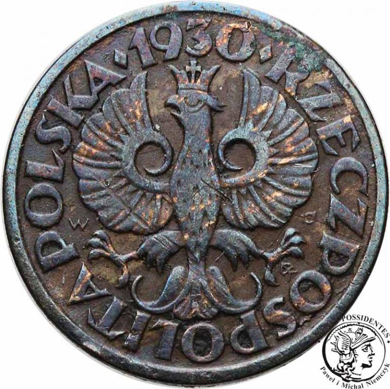 Polska II RP 1 grosz 1930 st.3+
