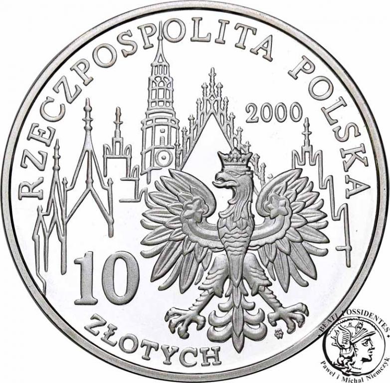 III RP 10 złotych 2000 Tysiąclecie Wrocławia st.L