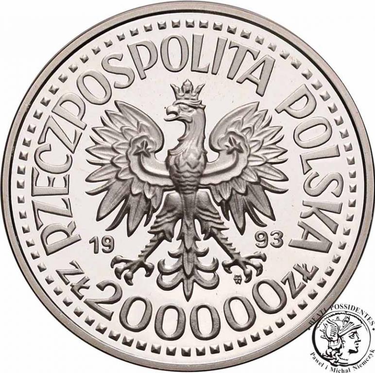 Polska III RP 200 000 złotych 1993 Ruch Oporu st.L