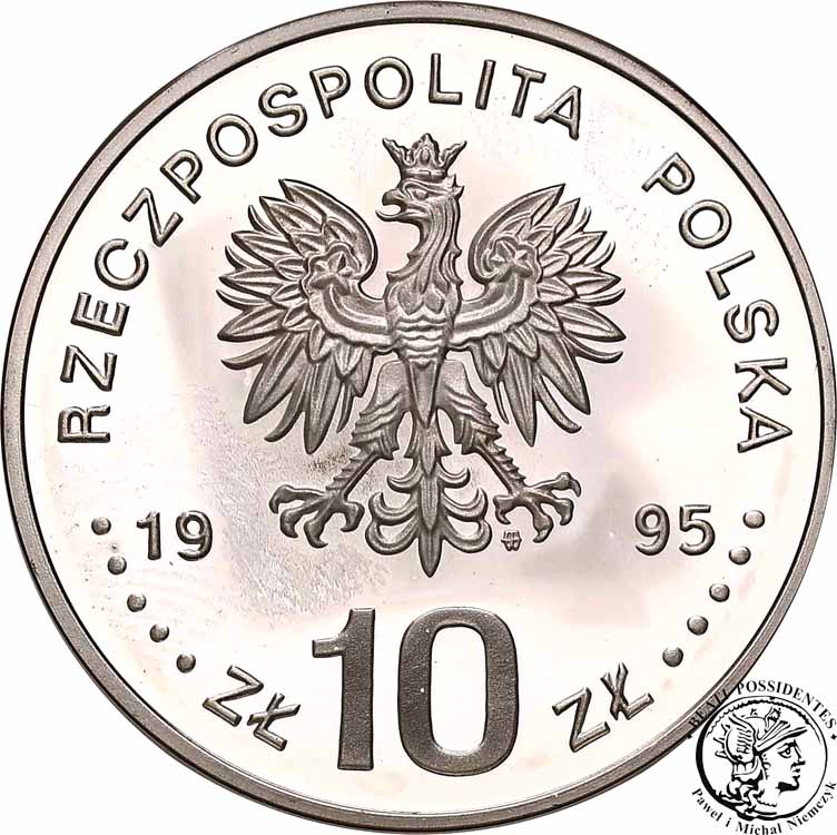 Polska III RP 10 złotych 1995 Ateny Atlanta st.L-
