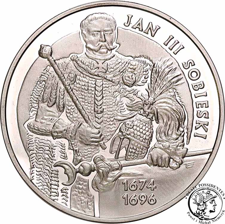 10 złotych 2001 Jan III Sobieski półpostać st.L-