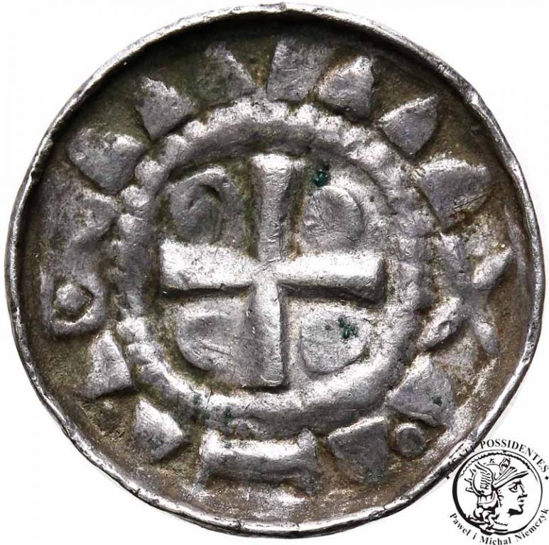 Polska saski denar krzyżowy XI w. st.3+