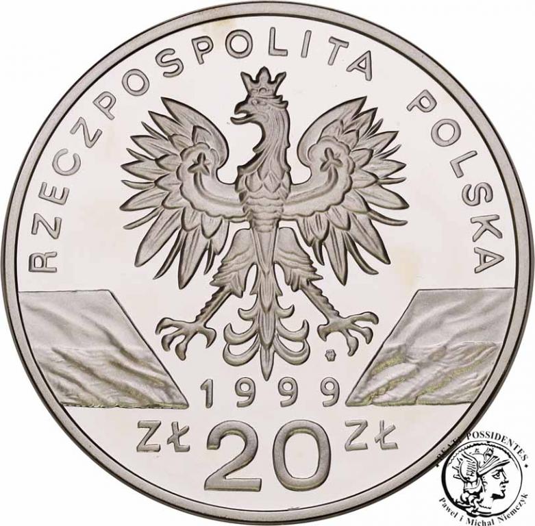 Polska III RP 20 złotych 1999 Wilk st.L