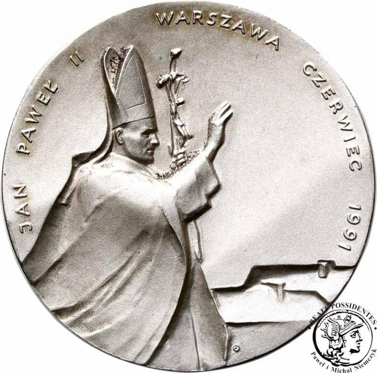 Polska Jan Paweł II medal 1991 Konstytucja st.1
