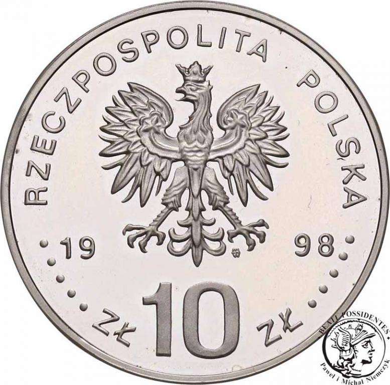 Polska III RP 10 złotych 1998 Prawa Człowieka stL-