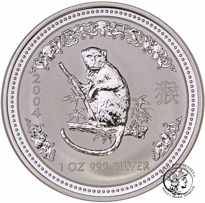Australia 1 dolar 2004 Rok Małpy uncja srebra s1/L