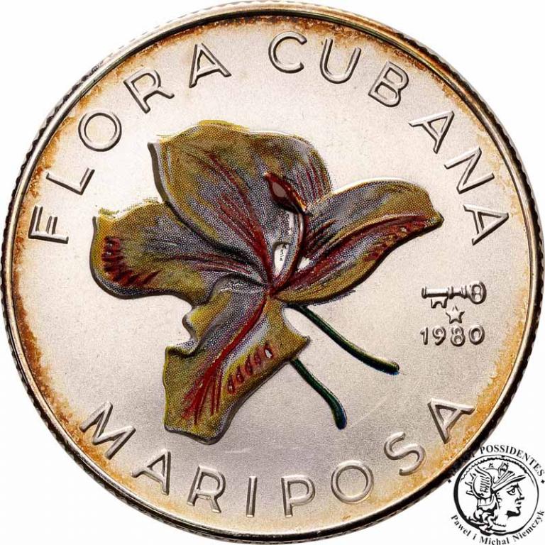 Kuba 5 Pesos 1980 Mariposa st.1
